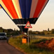 Ballon Landung bei einem Misthaufen